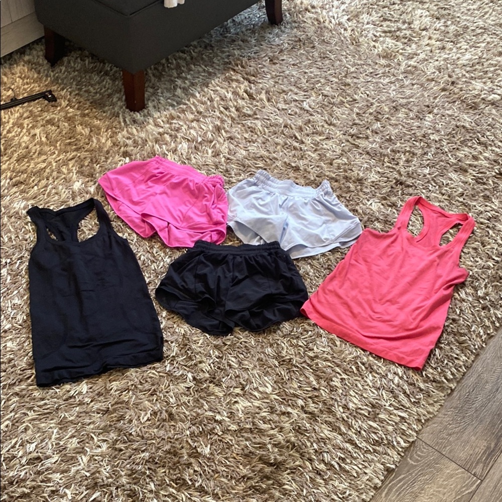 Set of Athletic Tank Tops and Shorts